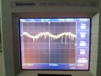 osciloscope when only background radiation is present